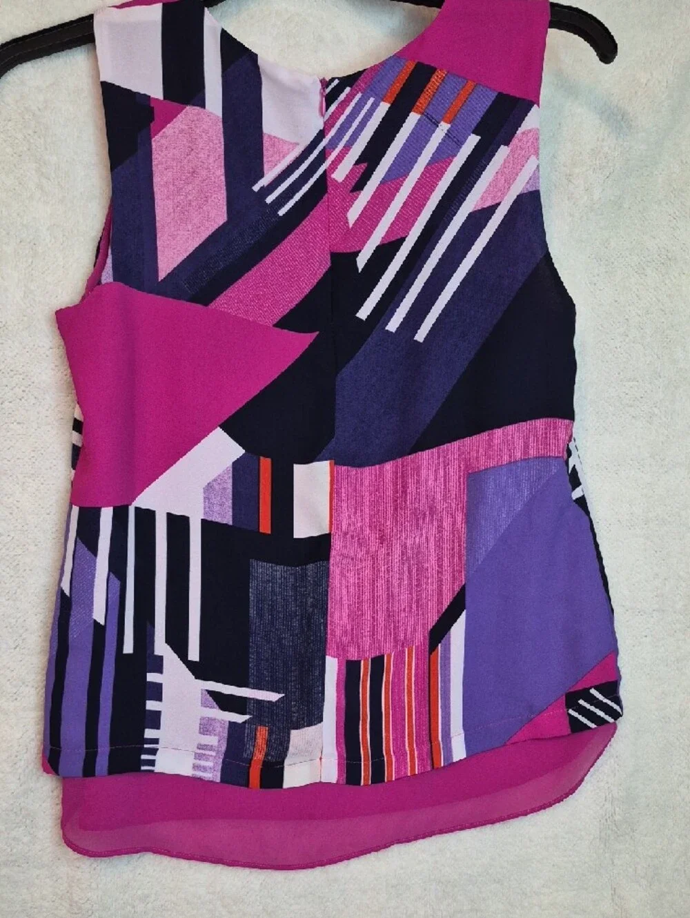 Rose &‎ Olive Women's Pink and Purple Geometric Sleeveless Camisole Size M